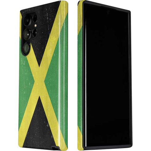 Jamaica Flag Distressed Galaxy S22 Ultra Pro Case